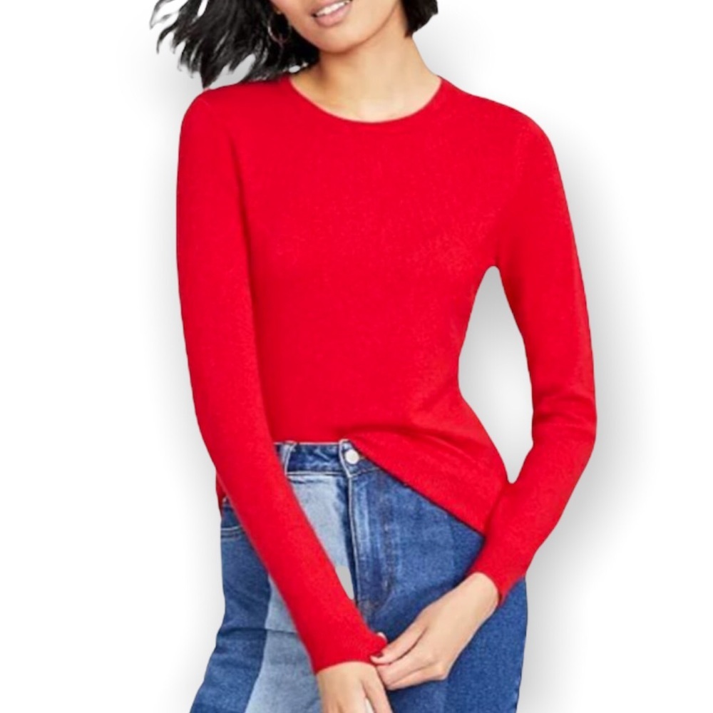 CHARTER CLUB 100%  Cashmere Pullover Sweater Women's Size Large Red 2-Ply